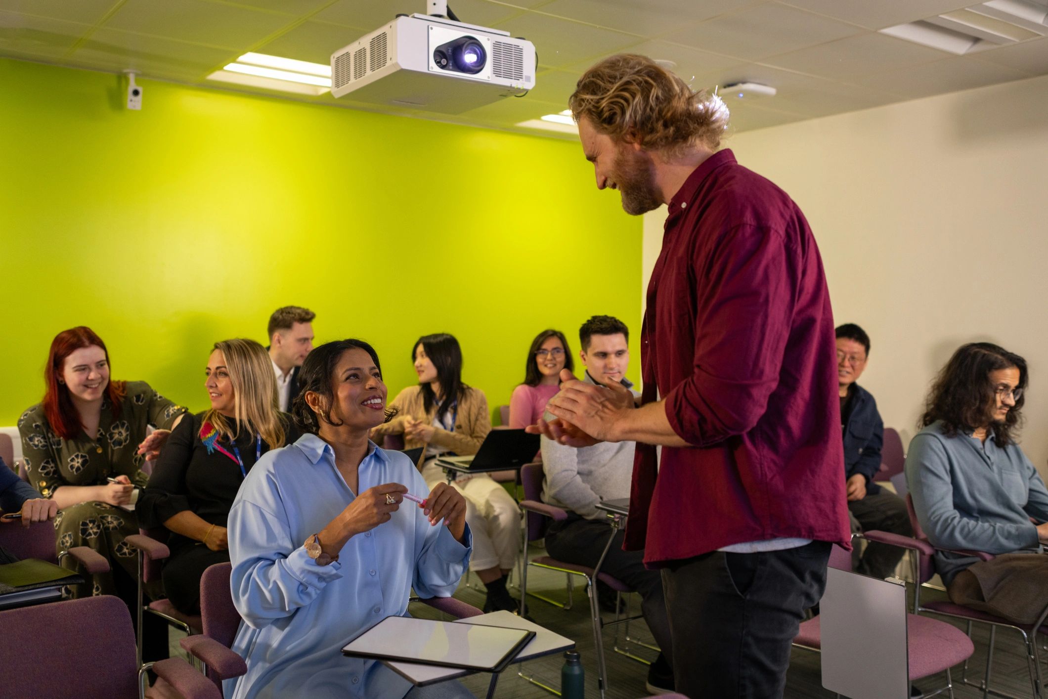 Nursing students in a classroom setting