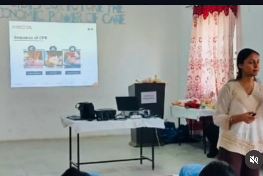 Students at Punjab National Nursing School in Dera Bassi receiving practical nursing training
